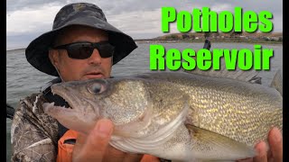 Potholes Reservoir Fishing from the Kayak Largemouth Bass Walleye Mag Lip Yakima Bait [upl. by Acus]