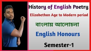 History of English poetry from Elizabethan Age to Modern period semester1 English Honours [upl. by Mayda]