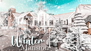 NO LARGE PLOT Winter Mansion 200K Bloxburg Speedbuild [upl. by Emmerich684]