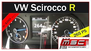 VW Scirocco R 20 TSI DSG Sound 0100 Acceleration Topspeed [upl. by Yelah]