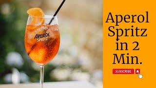 Aperol Spritz in 2 Min Italienisches Rezept Aperol Spritz how to make aperolspritz italy [upl. by Wester]