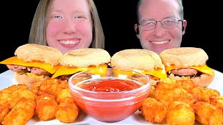 ASMR BREAKFAST SANDWICH MUKBANG EATING SOUNDS [upl. by Nelra629]