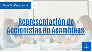 Asamblea de Accionistas  Representación [upl. by Nosnar]