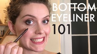 How To Apply Eyeliner On The Bottom Lid  Beginner Eyeliner [upl. by Anaitak415]