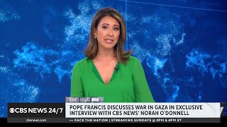 CBS News Pope Francis speaks with Norah ODonnell 04252024 [upl. by Itirp]