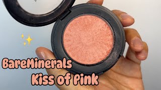 BareMinerals Blonzer  💋KISS of Pink swatch makeup [upl. by Ulberto]