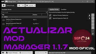 ACTUALIZACIÓN 1º RFEF MOD  MOD MANAGER 117  MOD OFICIAL  SEP TEAM [upl. by Rundgren]