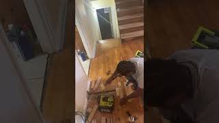 carpentry construction woodworking dewalt flooring hardwoodfloor diy itwasveryhard [upl. by Jerrold]