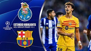 Porto vs Barcelona Extended Highlights  UCL Group Stage MD 2  CBS Sports Golazo [upl. by Katuscha]