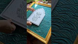 Mughal motifs Lippan Art in textured frame😍 trending shorts diyprojects diwali craft diy art [upl. by Massarelli]