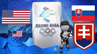 USA vs Slovakia  Men’s Olympic Ice Hockey 🔴Live Beijing 2022  Quarterfinals [upl. by Chane]