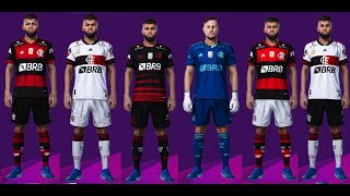 NOVOS UNIFORMES FLAMENGOBRBFLA TV MRVTOTALSPORTSBETIOORTHOPRIDEPES 2020PES 2019PCPS4 [upl. by Renwick]