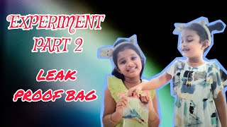 Experiment part 2  leak proof bag experiment  colour  pencils funactivites aashika jaanhvi [upl. by Nobell]