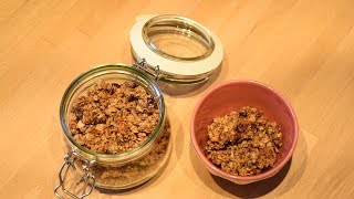 Knuspermüsli mit wenig Zucker  Thermomix®TM5® [upl. by Yarled]