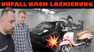 Roller FÄLLT auf frisch lackierten BENZ [upl. by Robyn401]