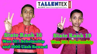 How to get best scholarship at Allen Coaching Kota Rajasthan  Tallentex result 2023 [upl. by Nehtanhoj537]