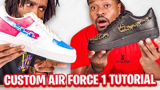 How To Customize Your Air Force 1s With EXPENSIVE Designer Fabric [upl. by Scarface311]