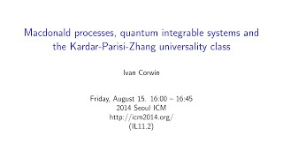 ICM2014 VideoSeries IL112 Ivan Corwin on Aug15Fri [upl. by Handel329]