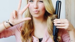 3 einfache und schnelle Methoden für lockige und wellige Haare ♥ 3MinutenLocken mit Glätteisen [upl. by Chemush]