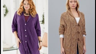 Кардиганы для Полных Спицами 2019  Cardigans for Fullsters  Strickjacken für Vollverkäufer [upl. by Betz136]