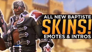 Overwatch All NEW Baptiste SKINS Voicelines amp Highlight Intros [upl. by Antonio]