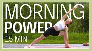 15 min Morning Yoga Flow  Ignite Your Power [upl. by Narad]