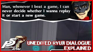 Unedited Ryuji cough explained  Persona 5 Royal [upl. by Sueddaht285]