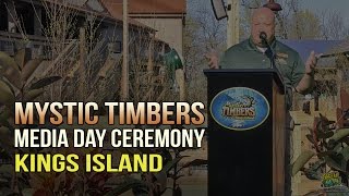 Mystic Timbers Media Day  World Premiere Ceremony at Kings Island [upl. by Ardnwahs]