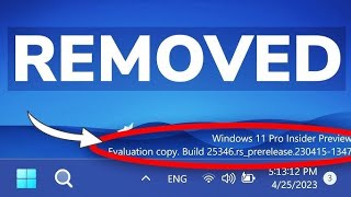 How to Remove “Insider Preview Evaluation Copy” Watermark from Windows 11 Desktop [upl. by Itnahs]