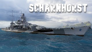 World of WarShips Scharnhorst  4 Kills 141K Damage [upl. by Lacy]