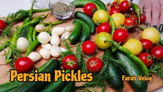 3 Traditional Persian PicklesCucumber Tomato amp Lime Pickle RecipeEasy Homemade PicklesFarahVelog [upl. by Homans]