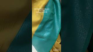 Semi kanchipuram silk saree Price1560 Suvastra silks Hassan Booking9740937881 [upl. by Eirtemed]