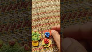 Clay Broochclayartwork brooch handmadewithlove mycreation [upl. by Aihtnis]