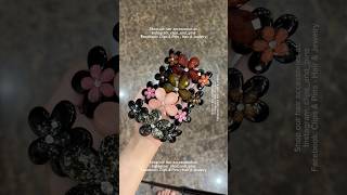 Floral barrettes accessory hairaccessories hairclips crystals clawclips apparel luxury cute [upl. by Irrep]