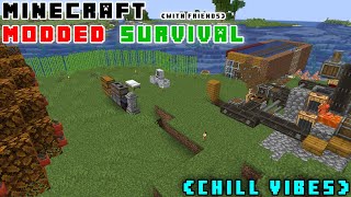 Minecraft Modded Survival  Automating Alloy and Getting Netherite [upl. by Sianna]