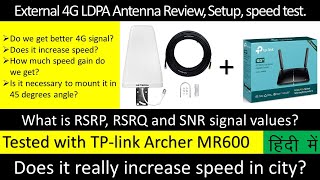 External LPDA antenna Review Setup Speed Test in city Tested with TPlink archer MR600 4G Router [upl. by Nylidam]