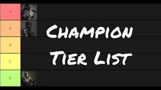 King Arthur Knights Tale  Champion Tier List [upl. by Eugor842]