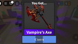 Getting the Vampires Axe by PURE FARMING no exploiting in mm2 [upl. by Leeann]