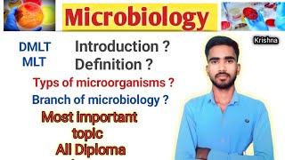 introduction of microbiologybranches of microbiology dmlt lecture in hindi [upl. by Ellerrad]