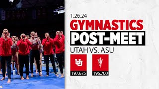 Utah Gymnastics vs ASU  Postmeet 12624 [upl. by Ailema]