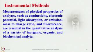 Week 1 Lecture 1  Various Analytical Techniques and their applications [upl. by Nodarse]