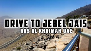 4K Road to RAS AL KHAIMAH JEBEL JAIS UAE Overlooking from the VIEWING DECK PARK [upl. by Zubkoff]