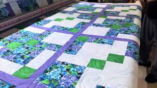 Hope’s “Disappearing 9patch” hydrangea quilt [upl. by Cowie]