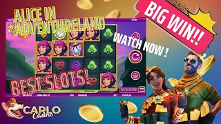 BIG WIN ALICE IN ADVENTURELAND  ONLINE SLOT  EXCLUSIVE  EPIC WIN  BONUS SLOT [upl. by Aihsyt]