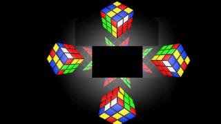 Rubiks Cube in Hologram in 4 Face View for Holographic Pyramid [upl. by Xavler]