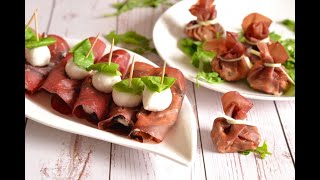 RICETTE CON LA BRESAOLA  ANTIPASTI FREDDI FACILI E VELOCI [upl. by Nyvar]