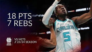 Mark Williams 18 pts 7 rebs vs Nets 2324 season [upl. by Aiyt]