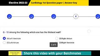 Cardiology module 1 Elective 202223 Batch Answer key 🗝️  assignment 1 Bams 1st prof [upl. by Aneram]