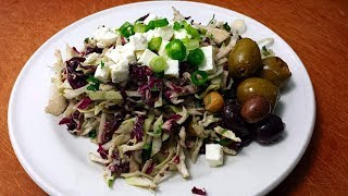 Creamy Smooth Tahini Dressing Recipe  Radicchio and Cabbage Slaw [upl. by Felix]