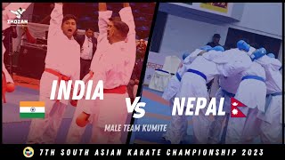 India vs Nepal Final Team Kumite  7th South Asian Karate Championship 2023 [upl. by Grenville]